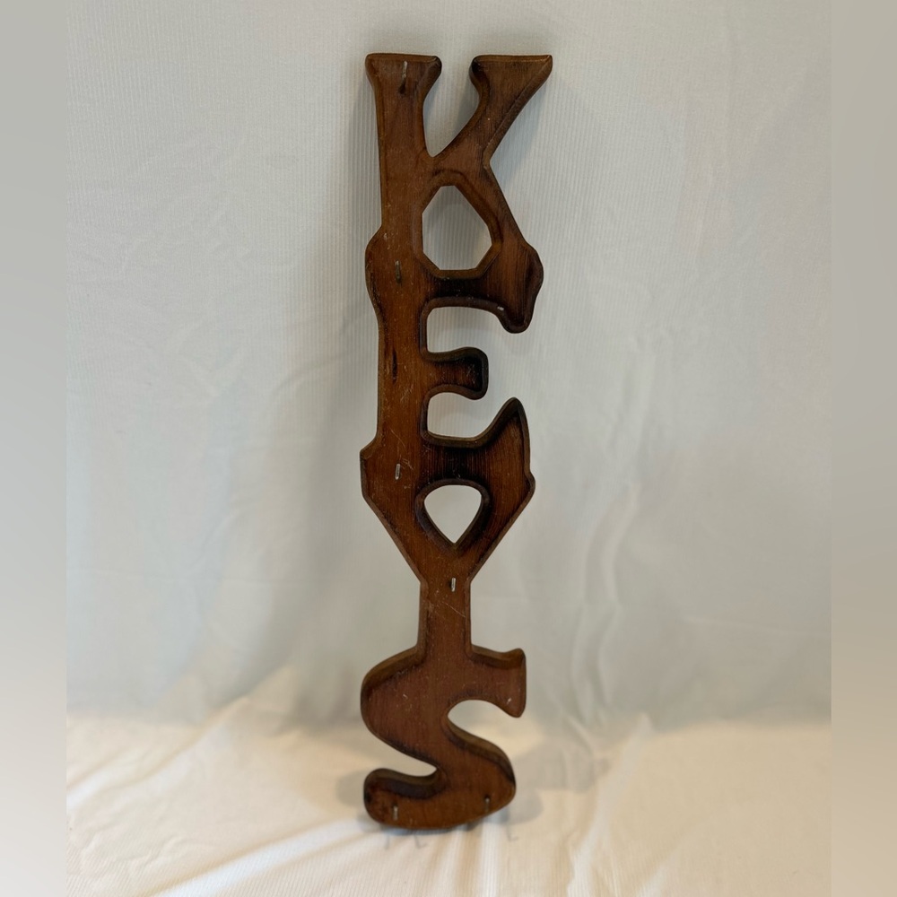 Vintage Wooden Keys Hanging